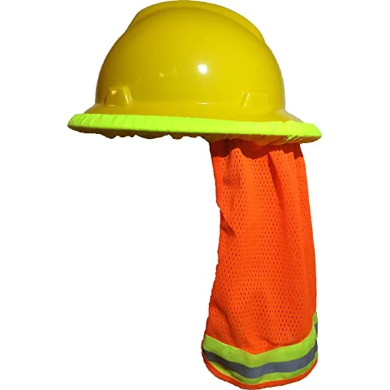 Orange neck shade for hard hat